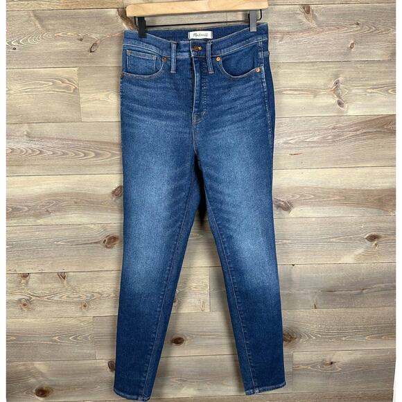 Madewell 10" High-Rise Skinny Jeans in Winston Wash Jeans - Picture 2 of 8